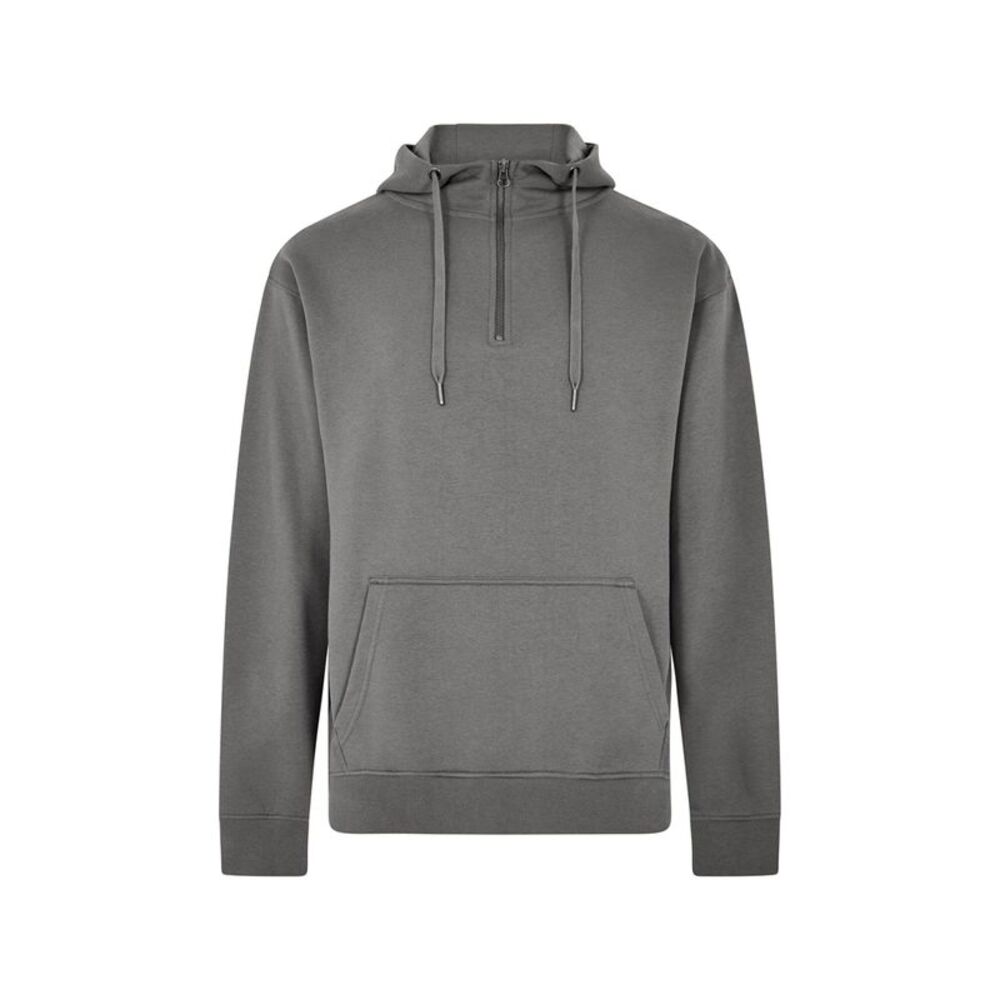 Kustom Kit Mens Quarter Zip Regular Hoodie / Dark Grey